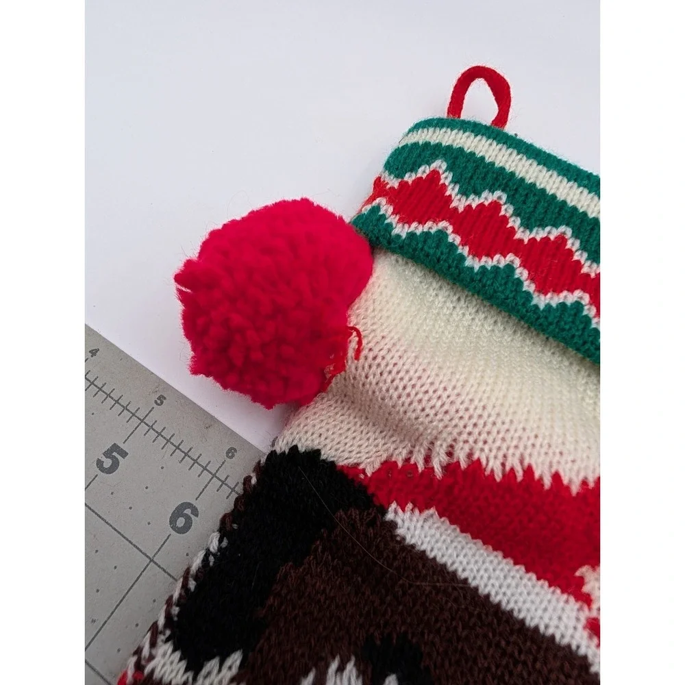 Acrylic Puppy Dog Christmas Stocking Knit 21 Inch‎